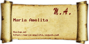 Maria Amelita névjegykártya